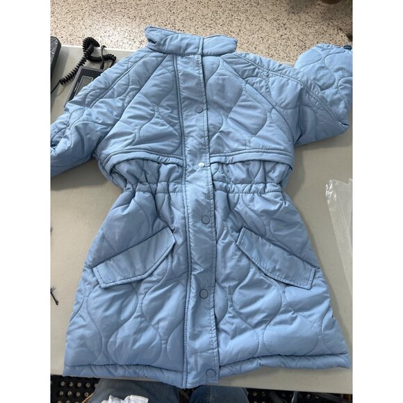 Sporto Rose Quilted Water Resistant Anorak Coat Size Small Blue Outdoor Snow NEW - Picture 6 of 7